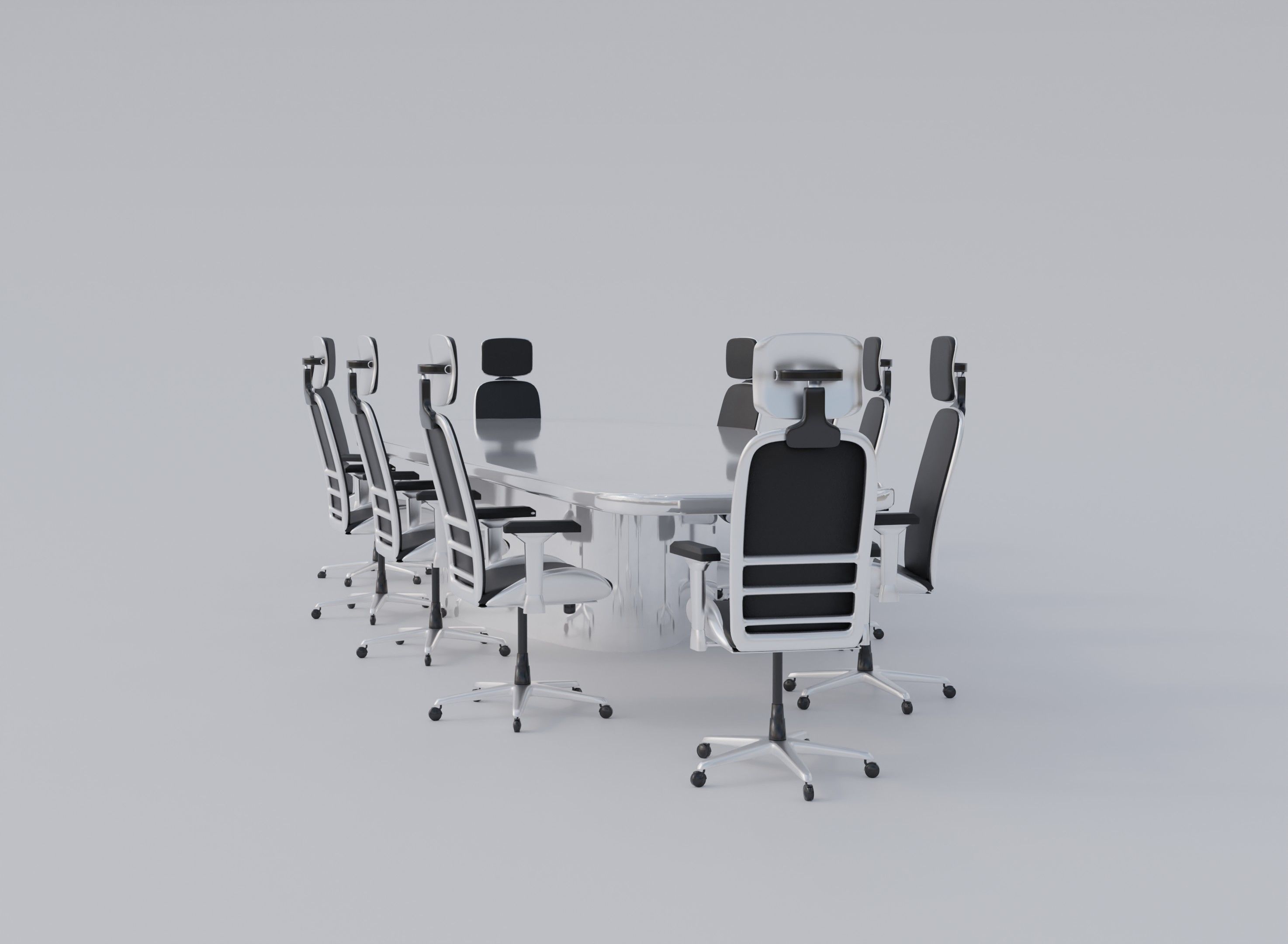 Luxury Conference Room Table 3D model_5