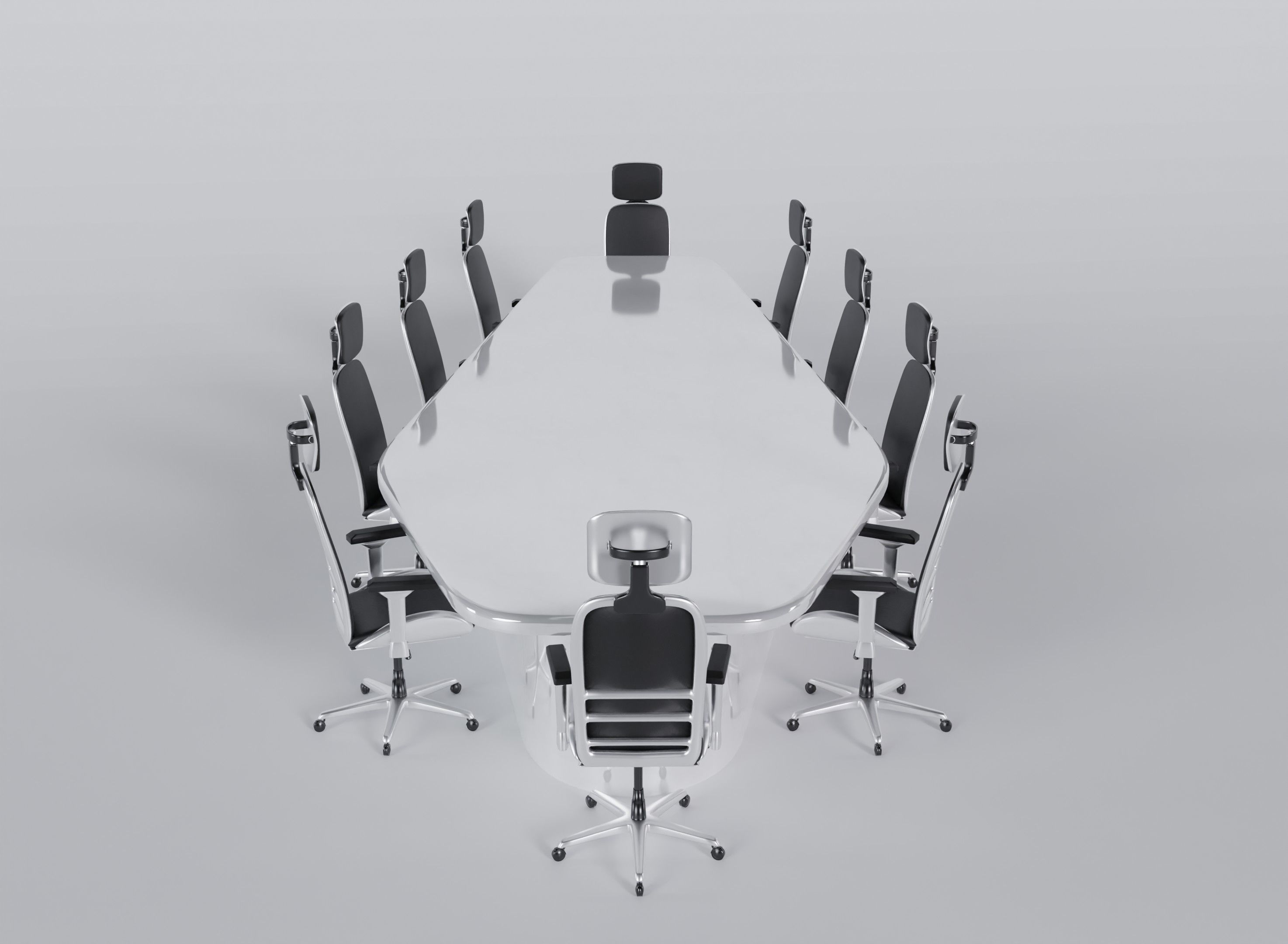Luxury Conference Room Table 3D model_1