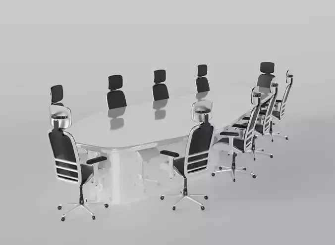 Luxury Conference Room Table 3D model