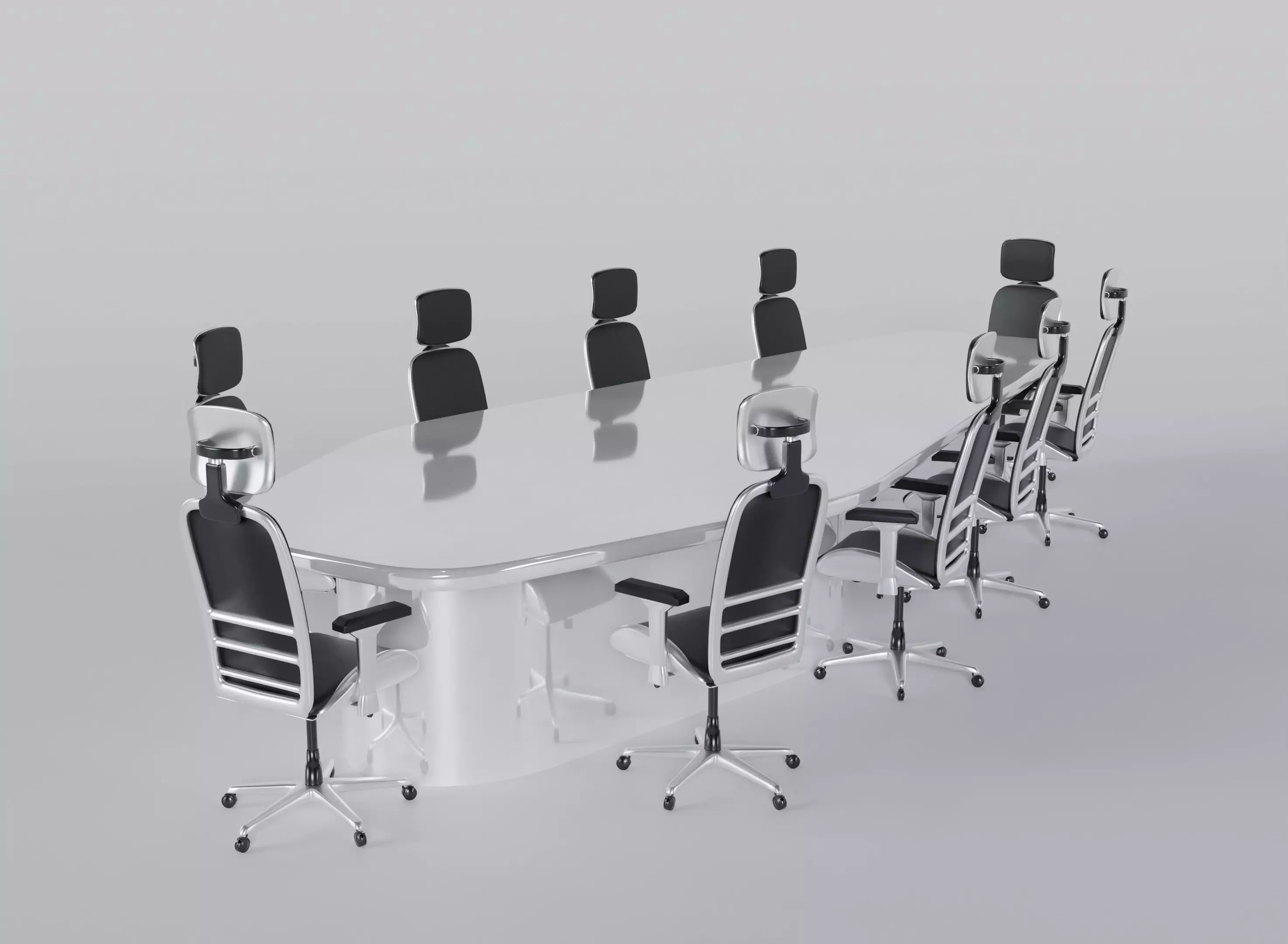 Luxury Conference Room Table 3D model_0