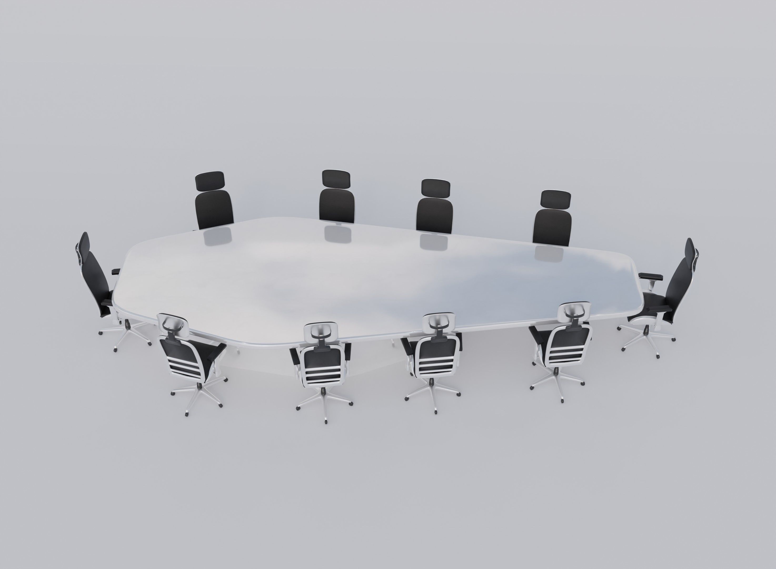 Luxury Conference Room Table 3D model_4