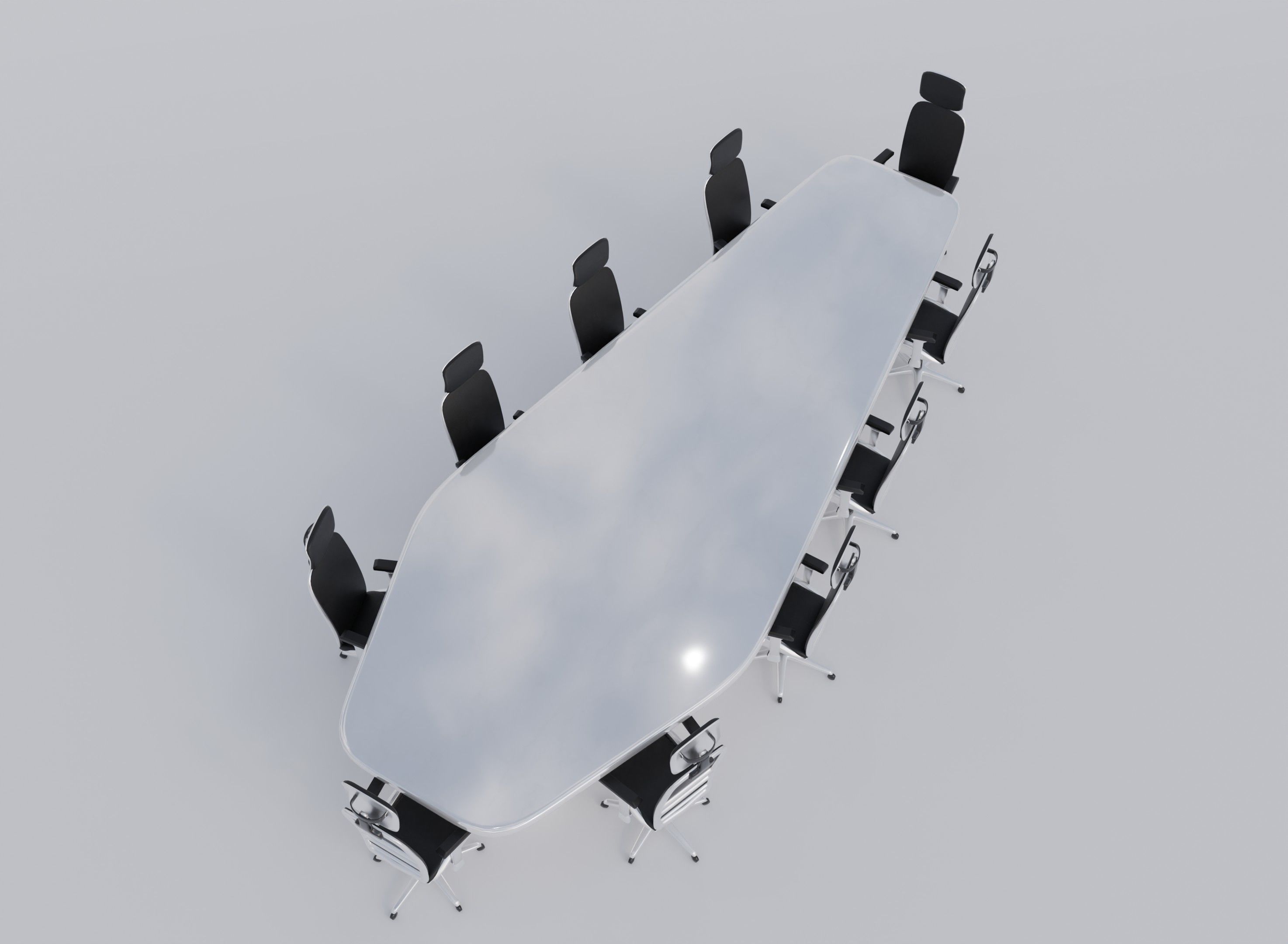 Luxury Conference Room Table 3D model_3