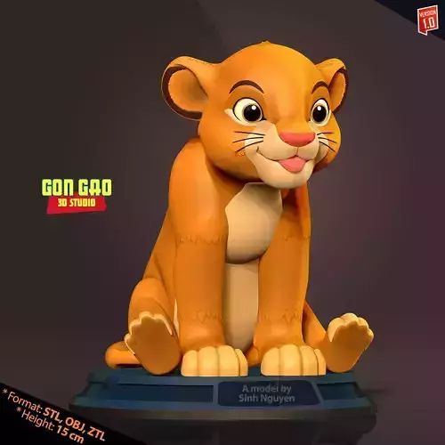 Kid Simba 3D print model