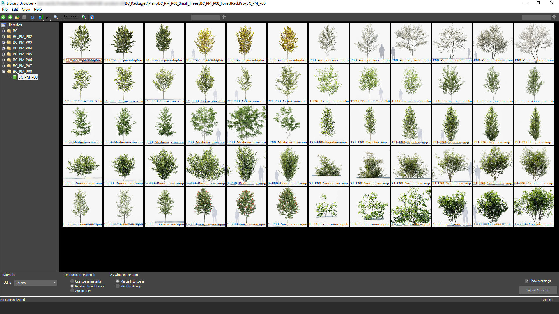 Package 08 Small Trees Collection 3D model_1