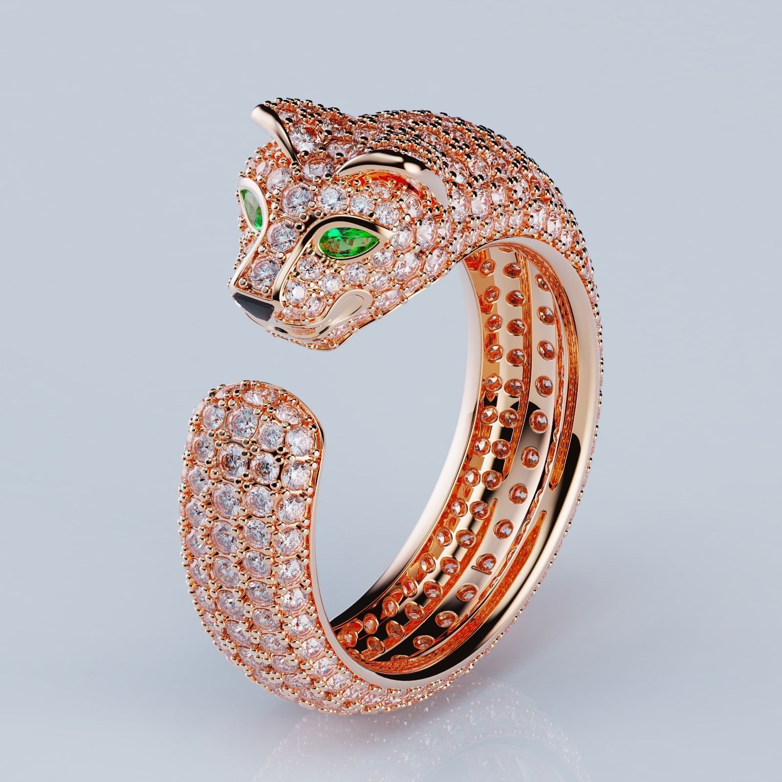 Panthere Ring Style 3D print model_3