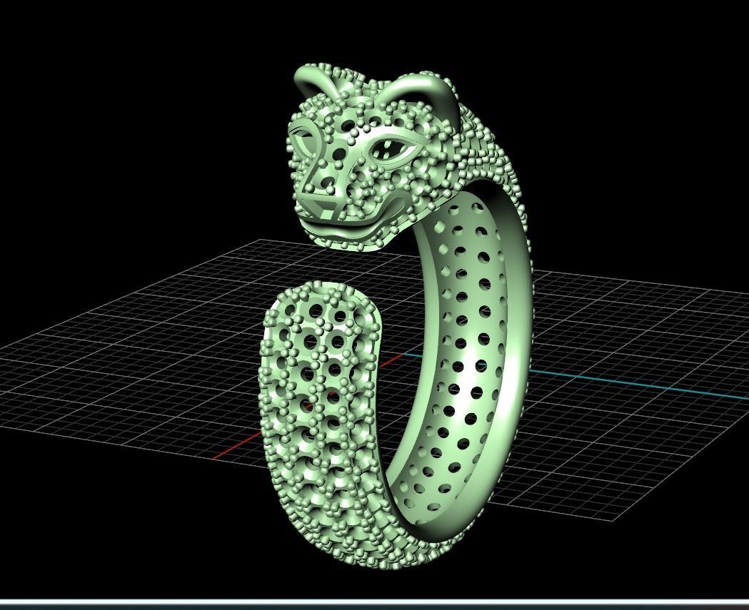Panthere Ring Style 3D print model_7