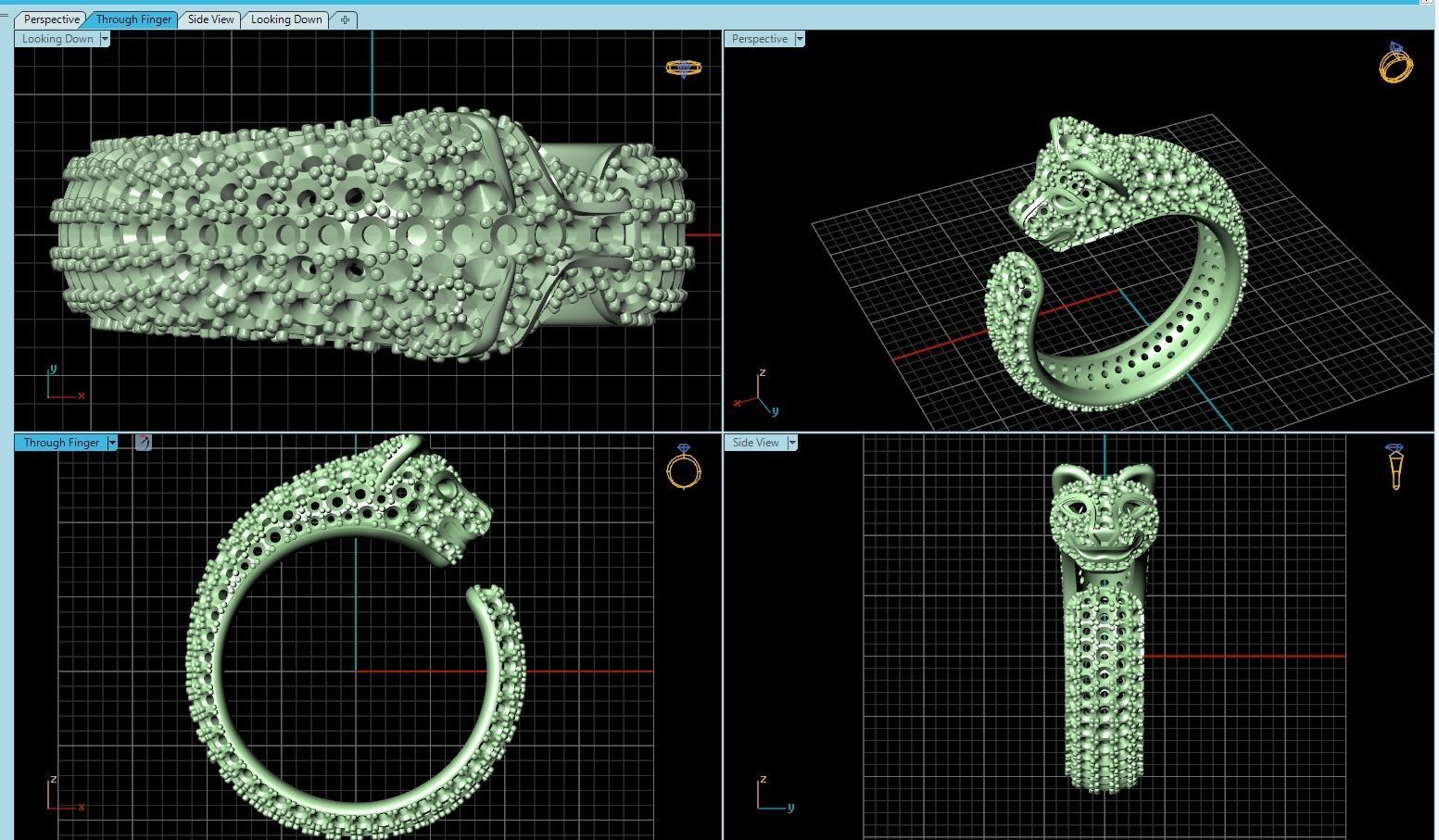 Panthere Ring Style 3D print model_8
