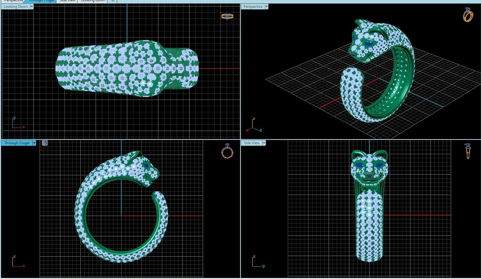 Panthere Ring Style 3D print model_5