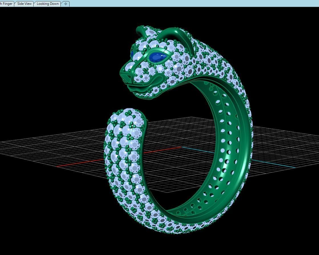 Panthere Ring Style 3D print model_11