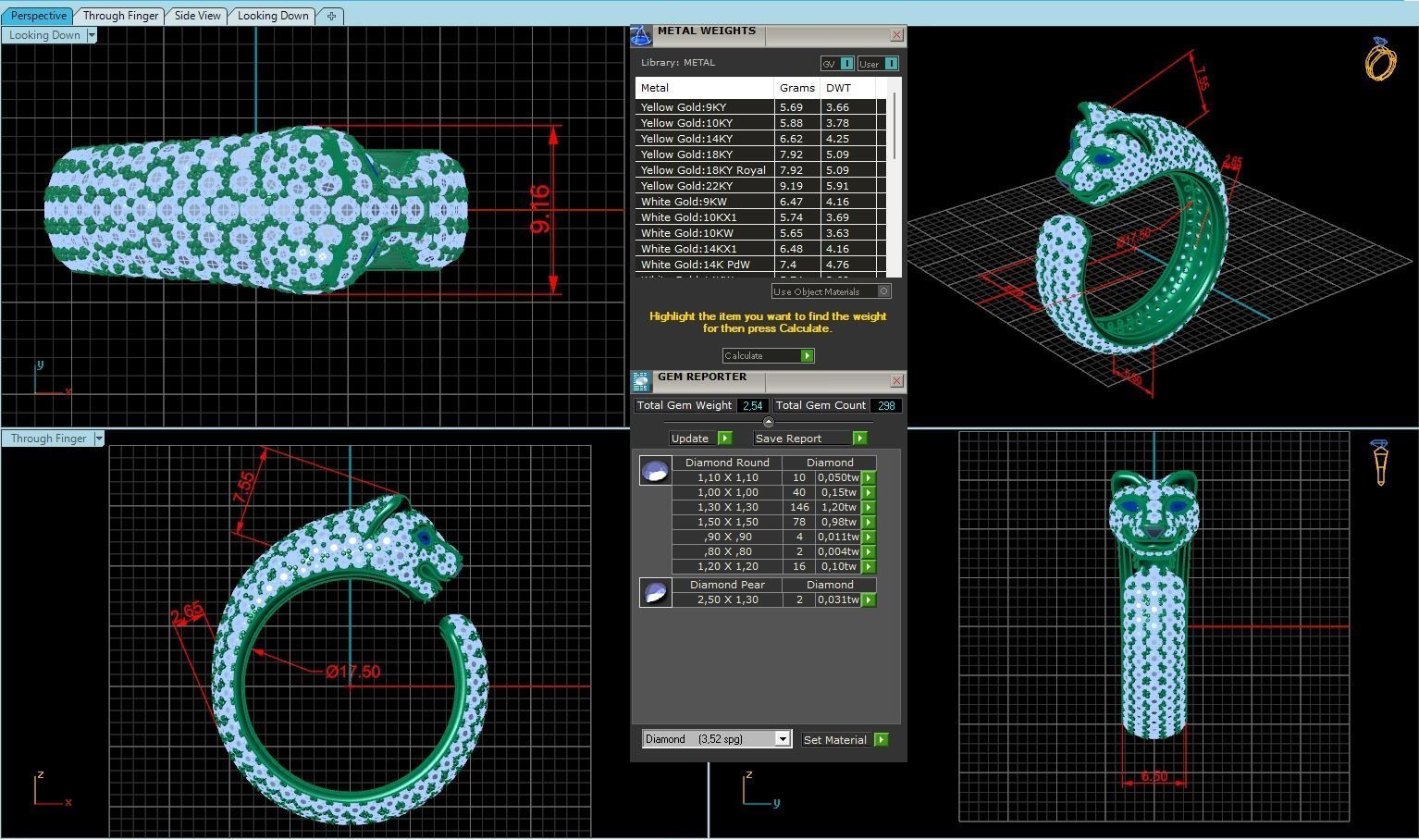 Panthere Ring Style 3D print model_4