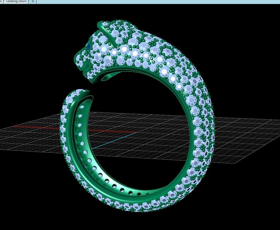 Panthere Ring Style 3D print model_12