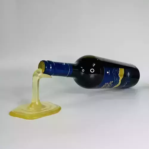 SPILLED WINE HOLDER - BOTTLE HOLDER -V2 3D print model