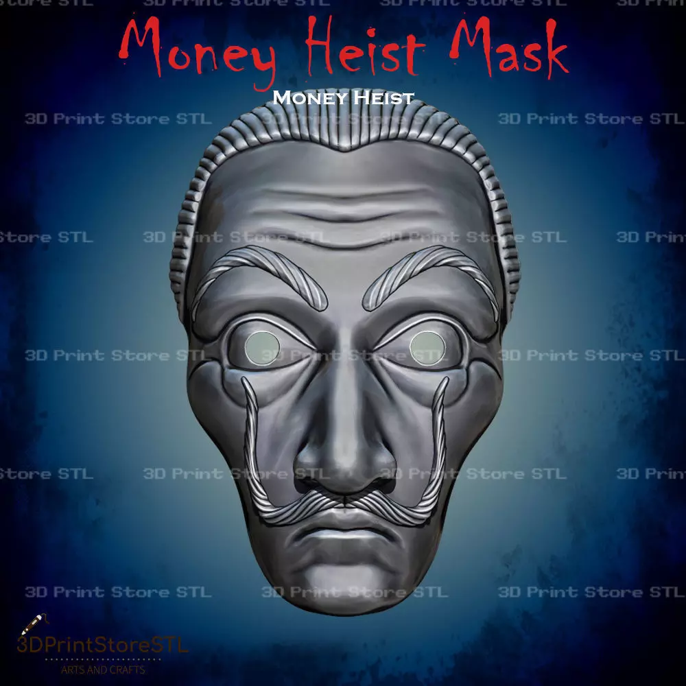 Dali Mask - Lacasa de papel Mask Cosplay Money Heist - STL File 3D print model