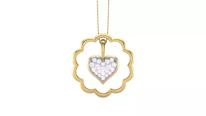 couple heart pendant