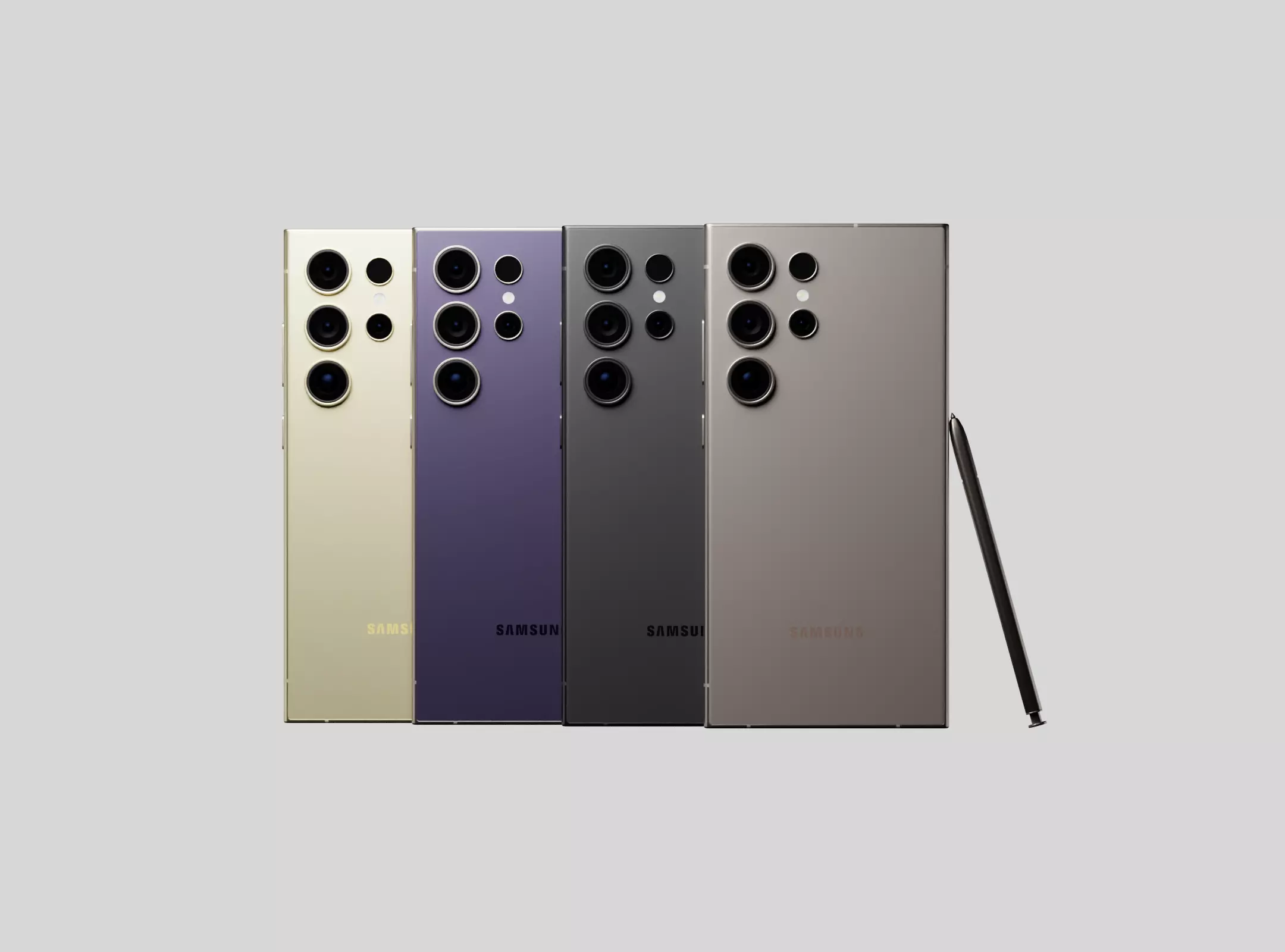 Samsung Galaxy S24 Ultra in Official Colors Low-poly 3D model_0