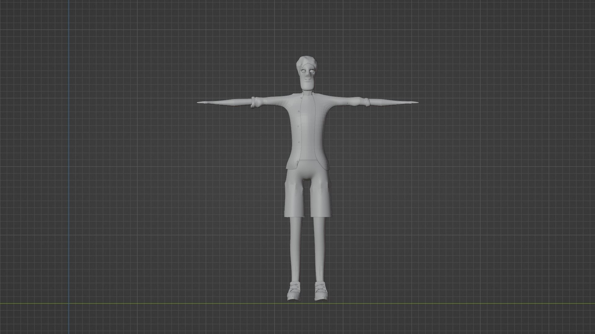 Low Poly Casual Male 3D model_3