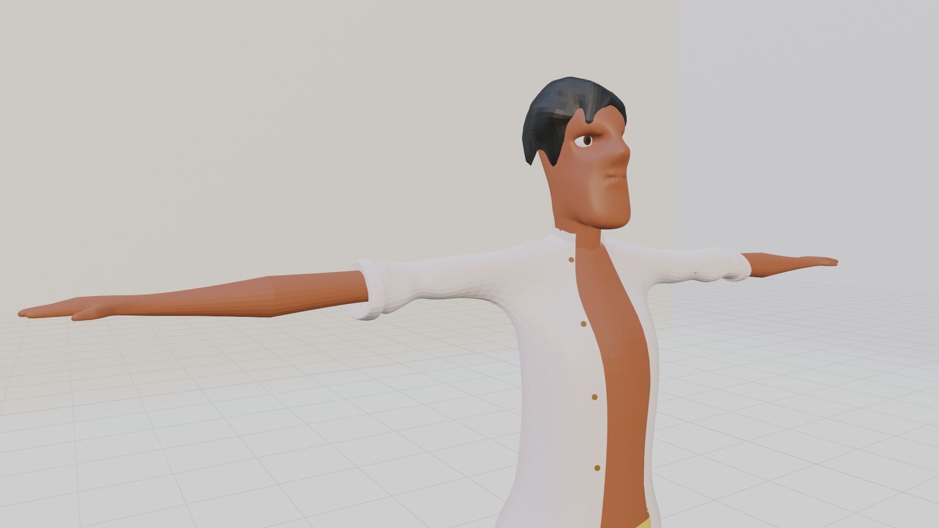 Low Poly Casual Male 3D model_2