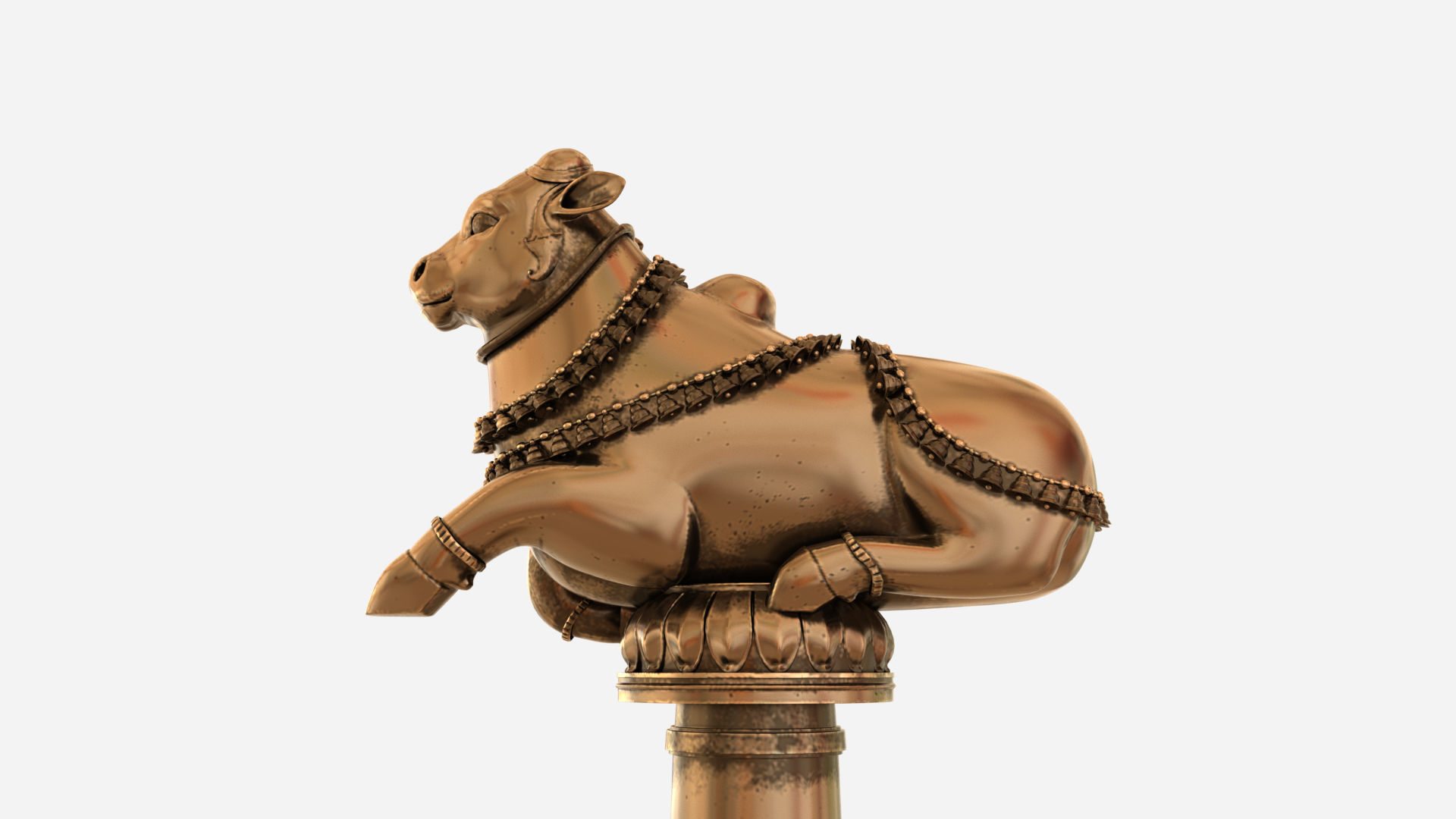 nandi bell 3D model_4