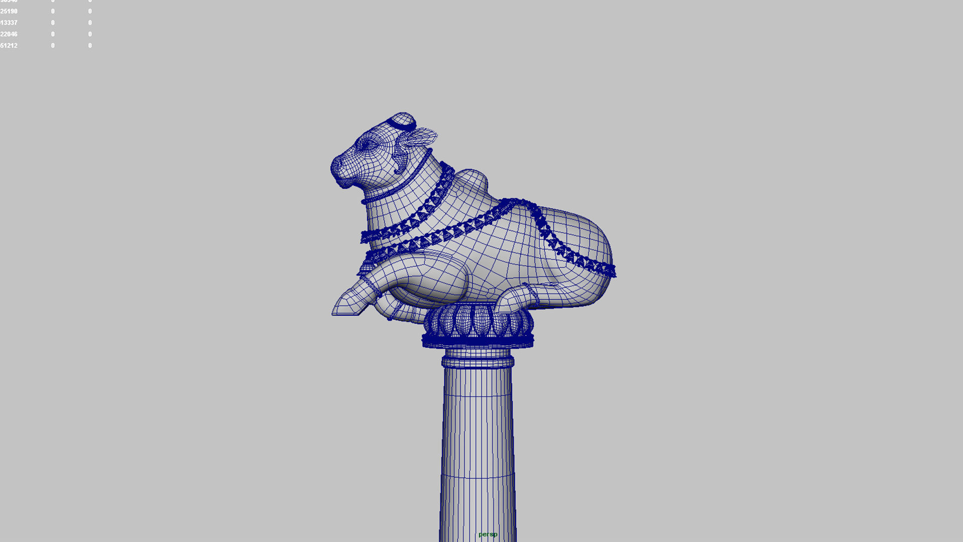 nandi bell 3D model_9