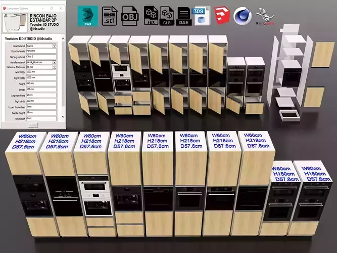 Kitchens and closets library of dynamic blocks Kitchen cabinets