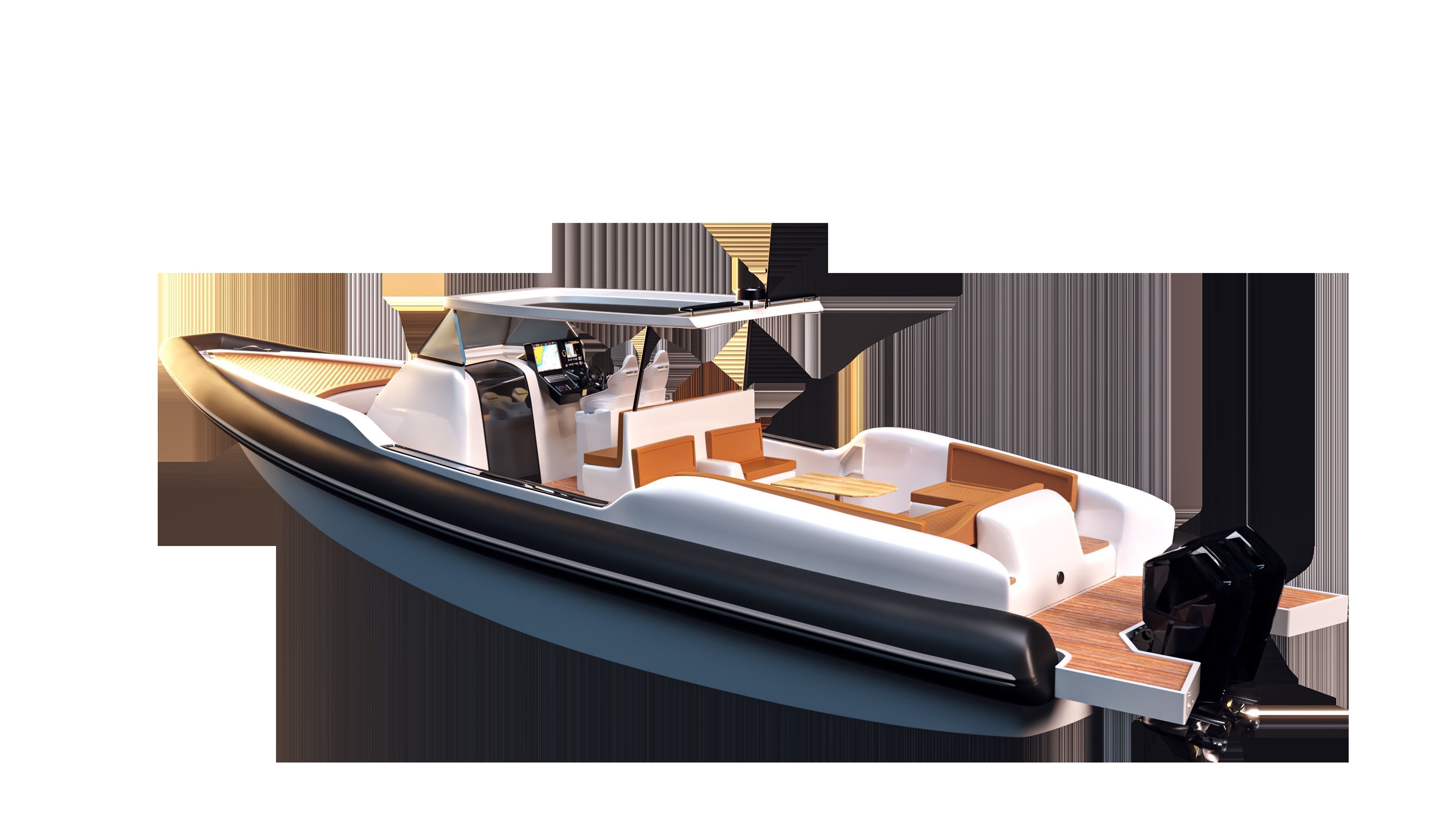 9m Rib boat 3D model_3