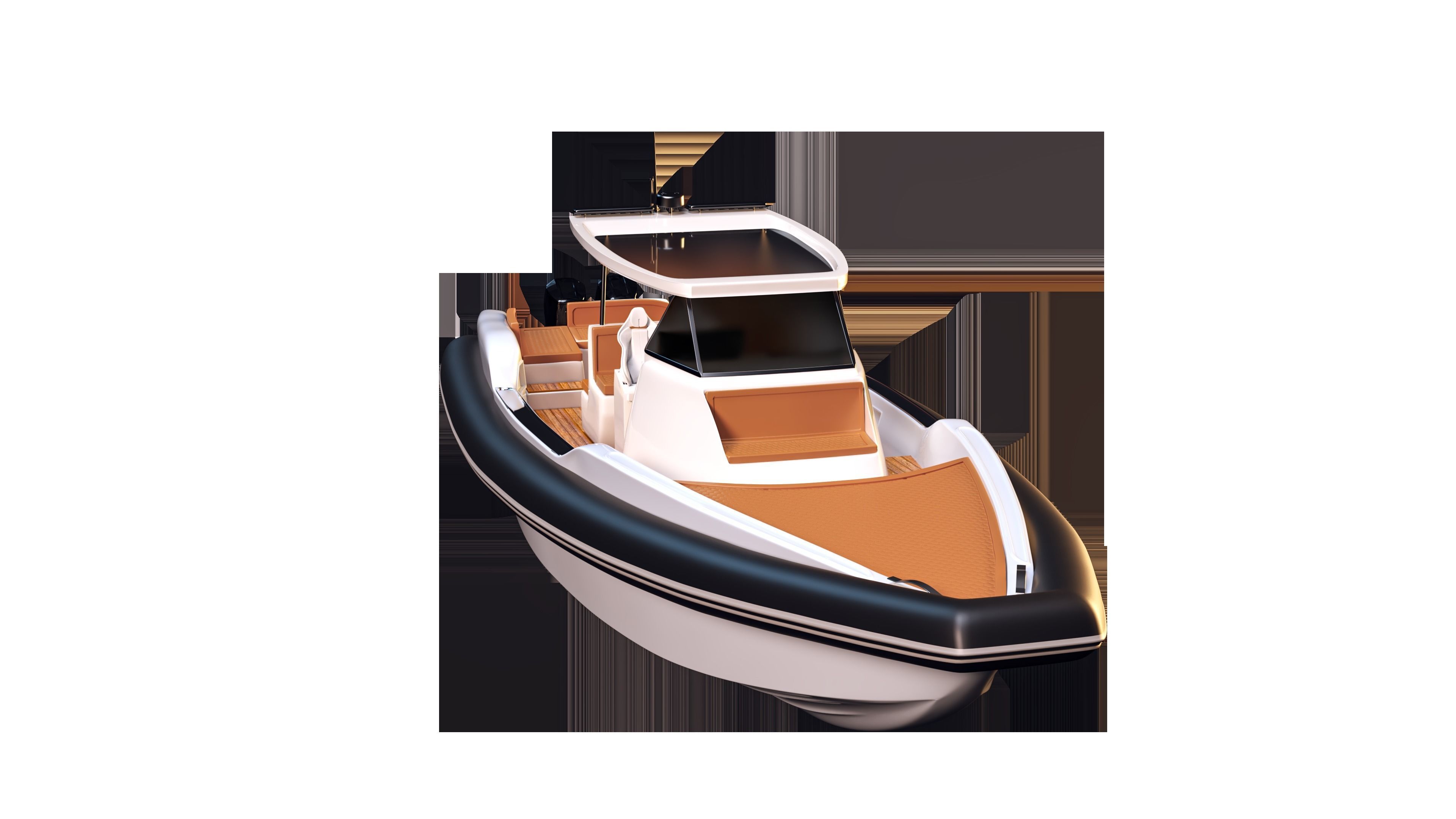 9m Rib boat 3D model_6