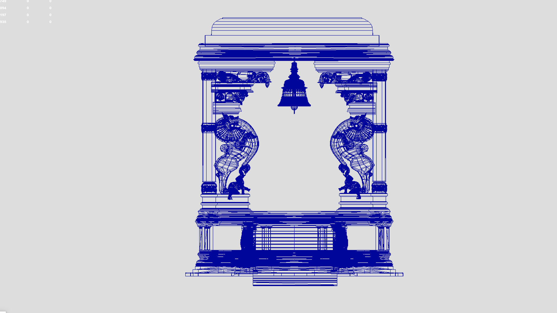 hindu temple bell 3D model_11