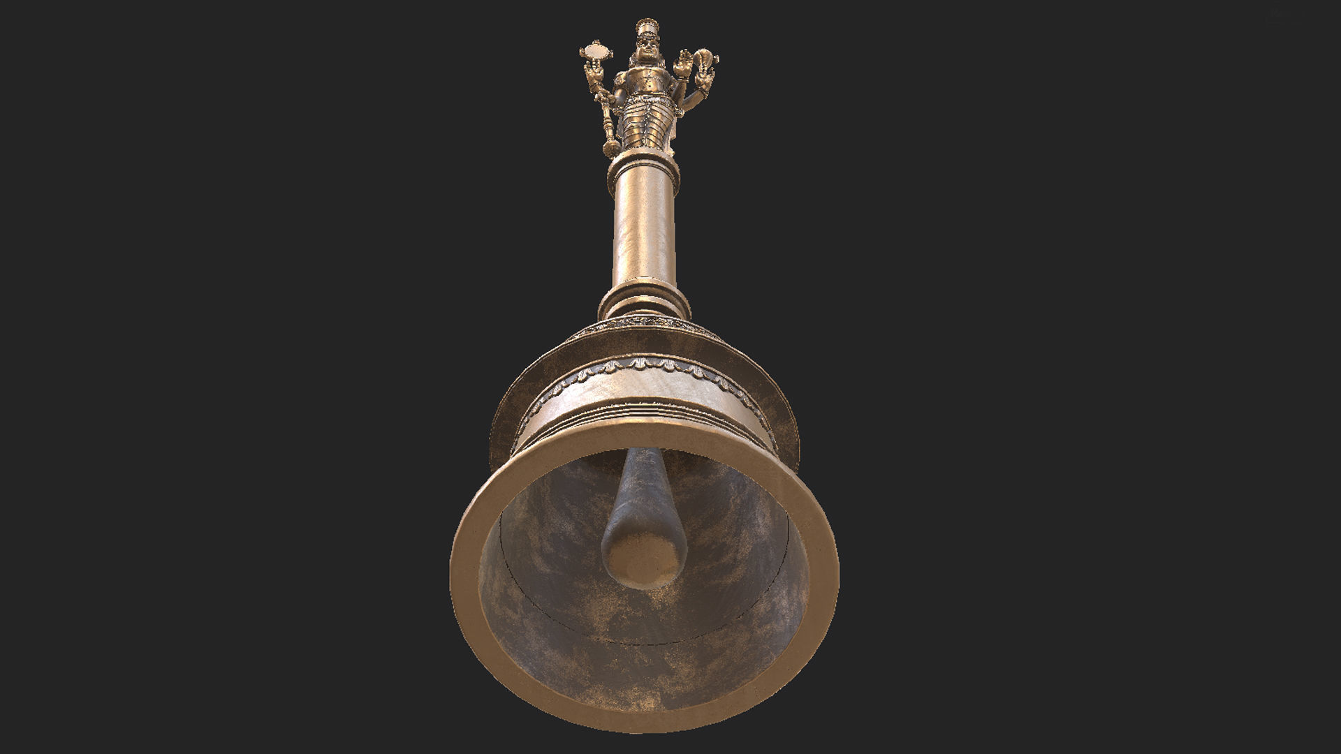 lord vishnu bell 3D model_11