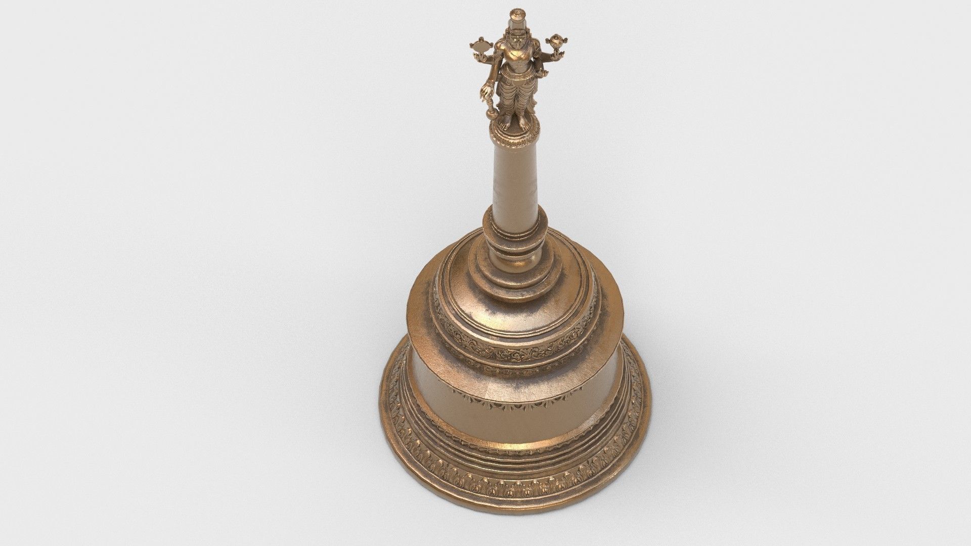 lord vishnu bell 3D model_6