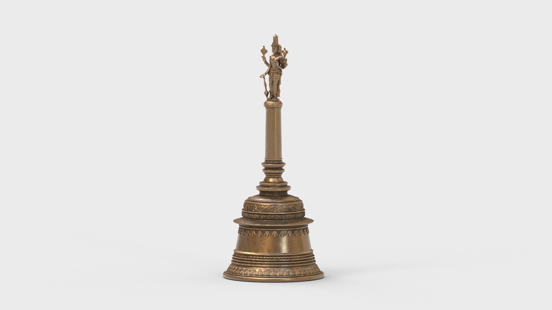 lord vishnu bell 3D model_1