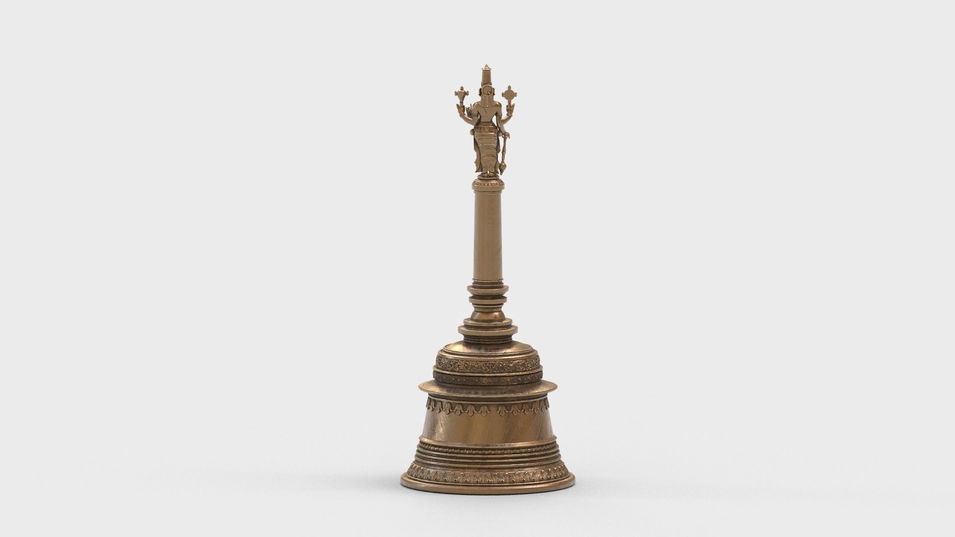 lord vishnu bell 3D model_2