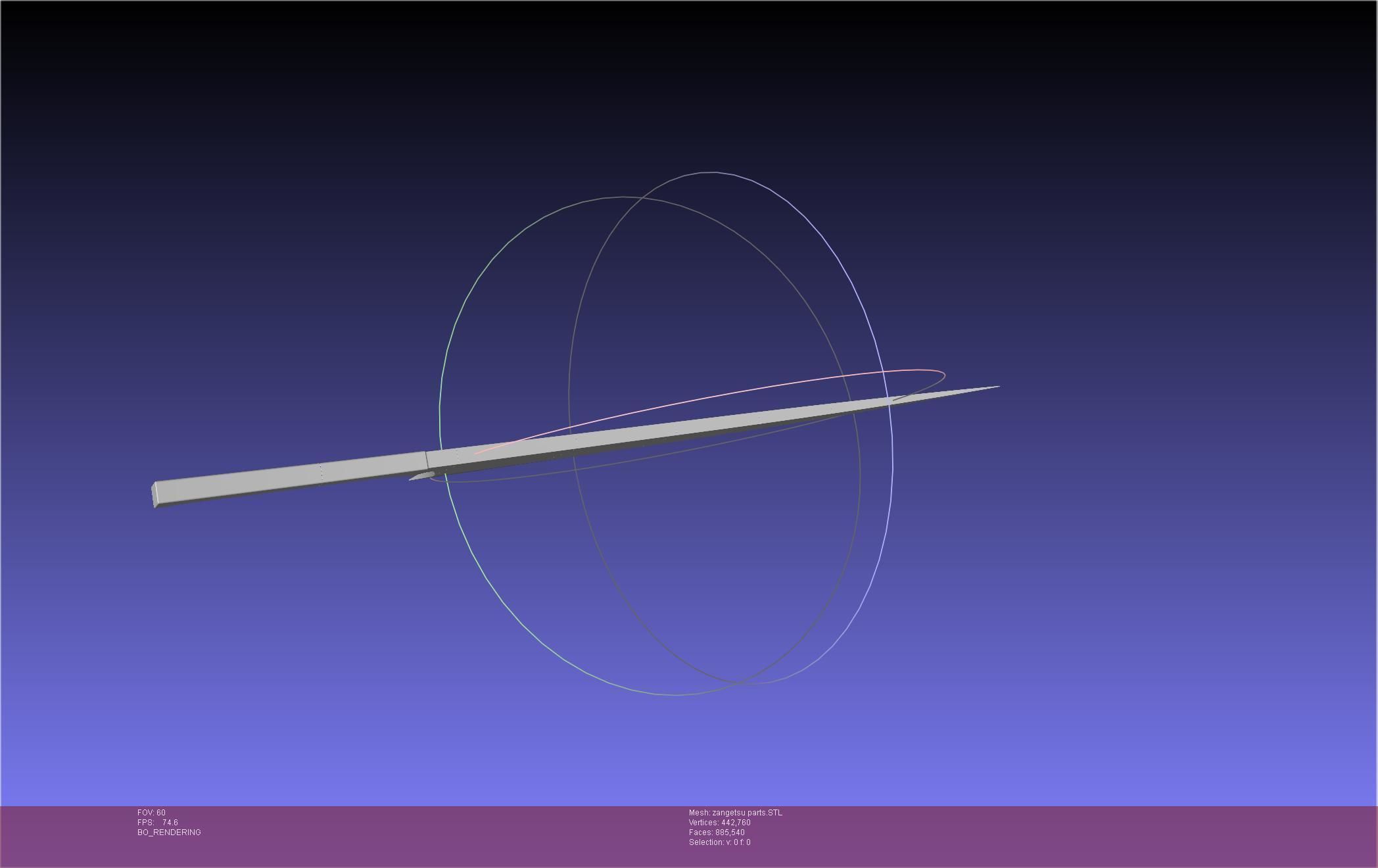 Bleach Ichigo Zangetsu Shikai Sword 3D print model_35