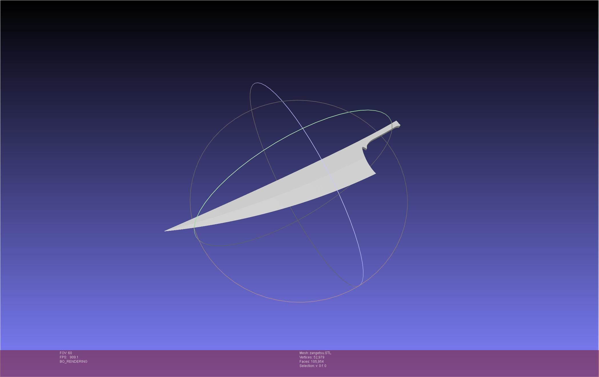 Bleach Ichigo Zangetsu Shikai Sword 3D print model_2