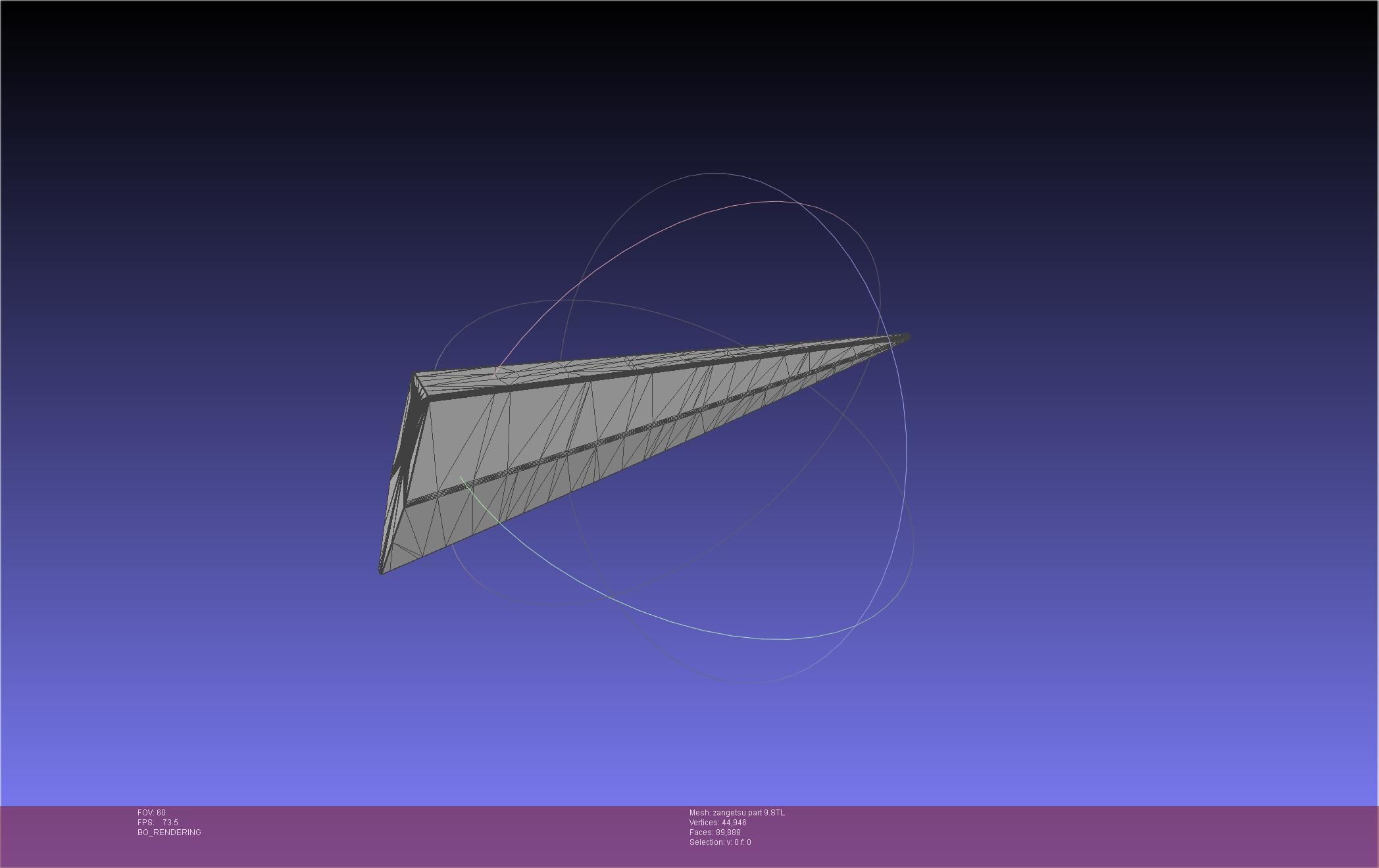 Bleach Ichigo Zangetsu Shikai Sword 3D print model_111