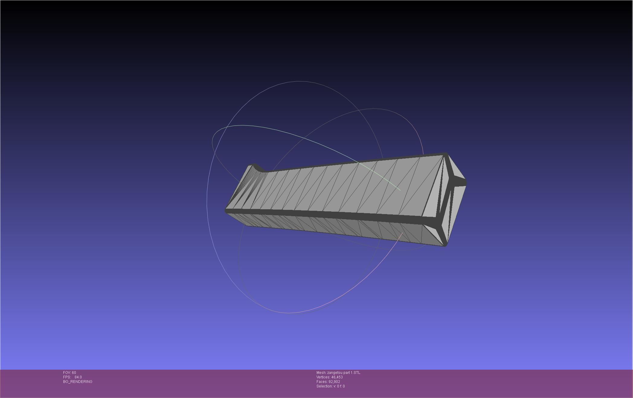 Bleach Ichigo Zangetsu Shikai Sword 3D print model_49