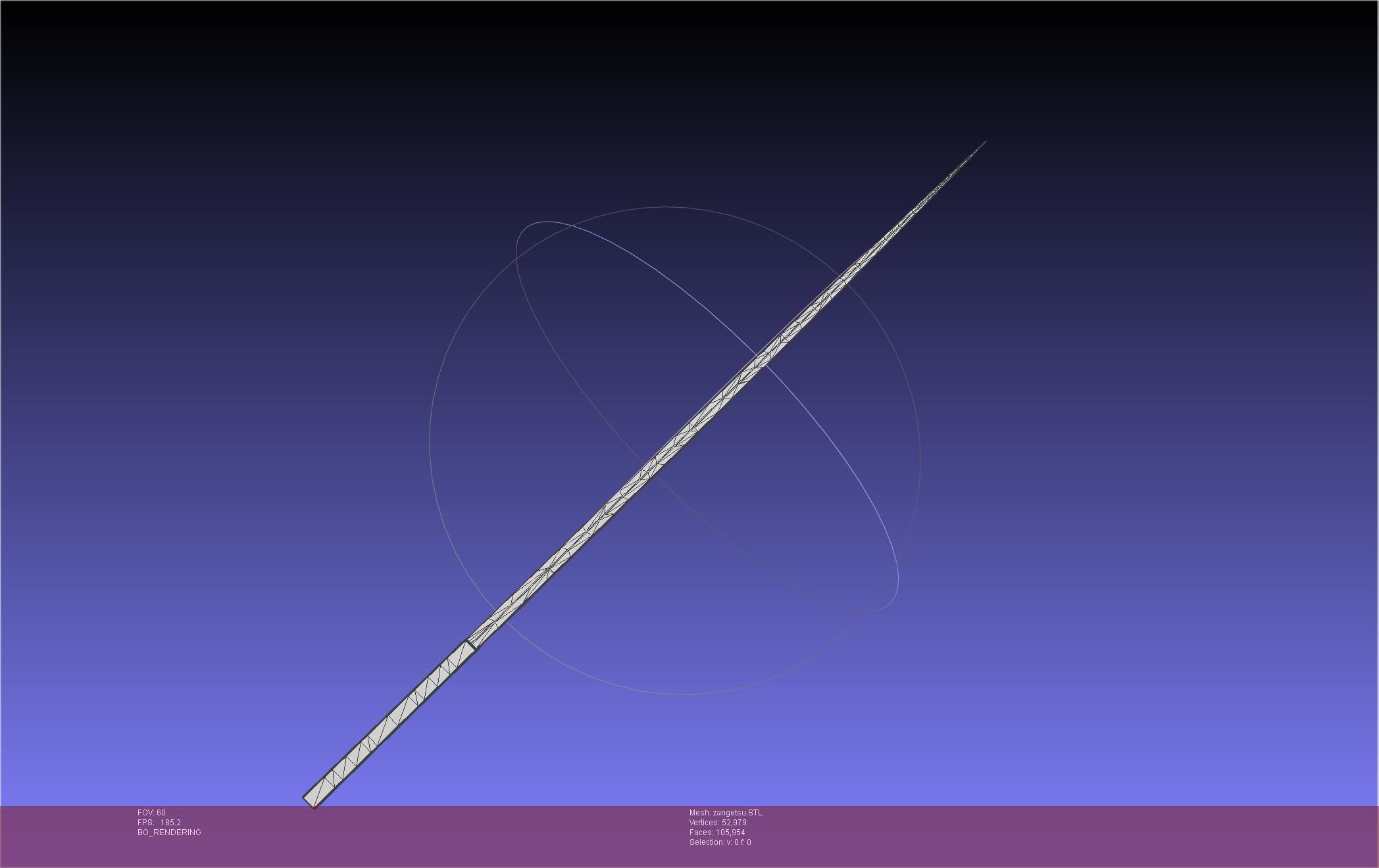 Bleach Ichigo Zangetsu Shikai Sword 3D print model_30