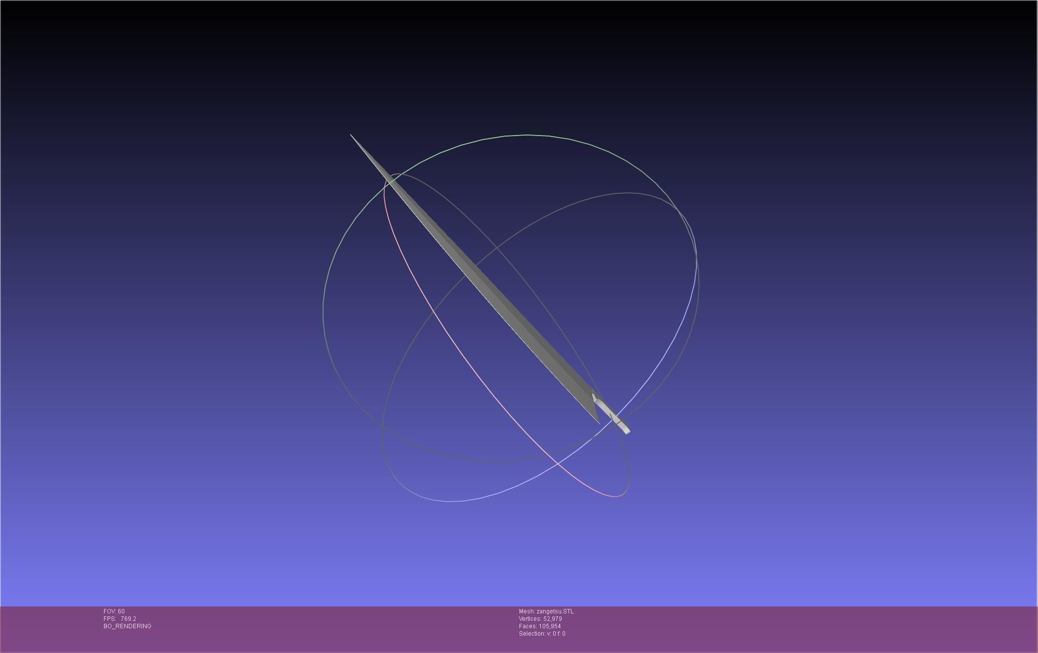 Bleach Ichigo Zangetsu Shikai Sword 3D print model_22