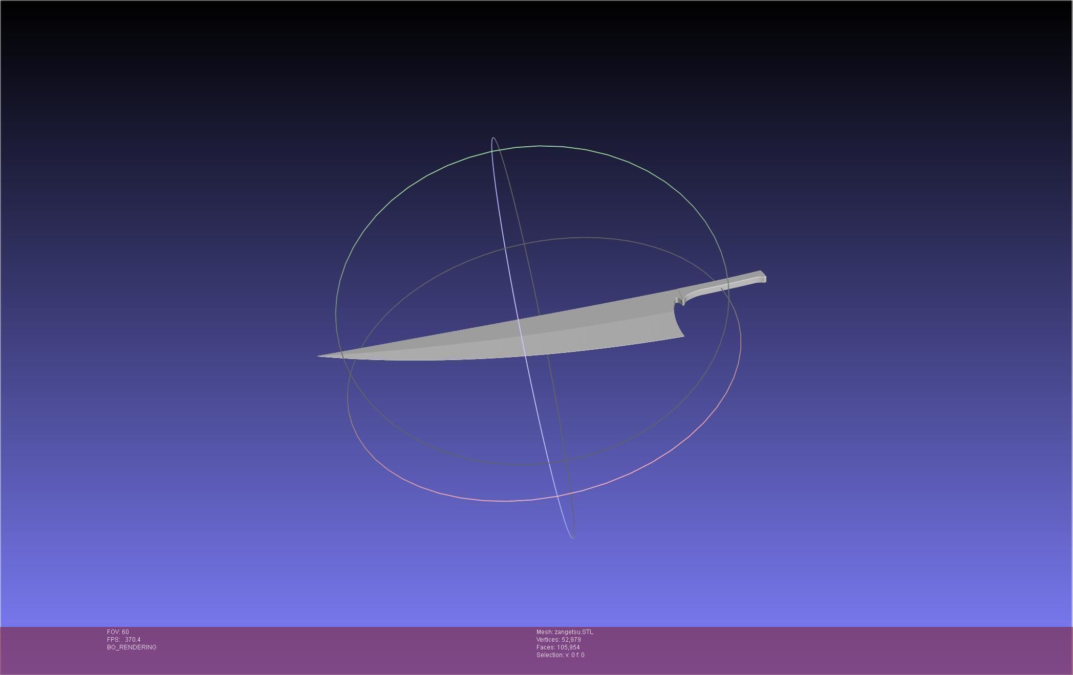 Bleach Ichigo Zangetsu Shikai Sword 3D print model_4