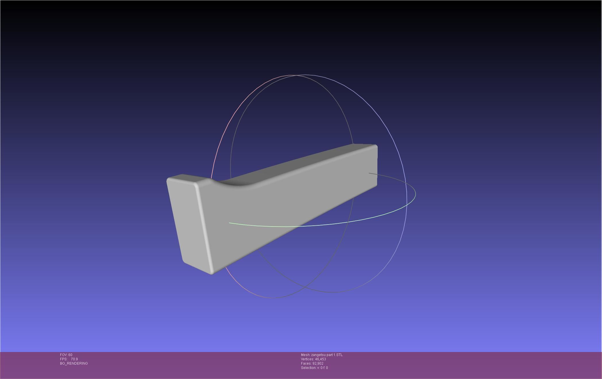 Bleach Ichigo Zangetsu Shikai Sword 3D print model_45