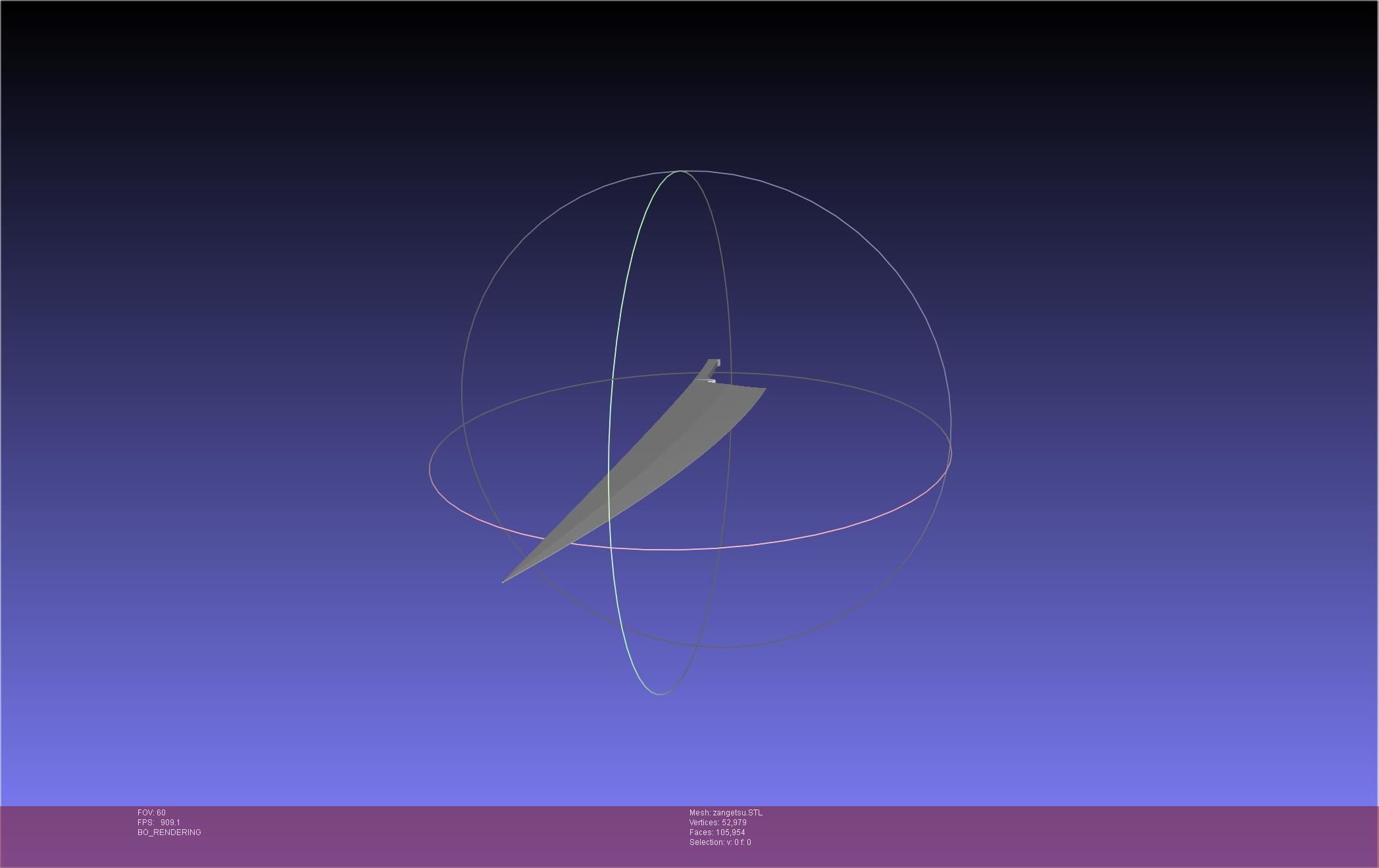 Bleach Ichigo Zangetsu Shikai Sword 3D print model_14