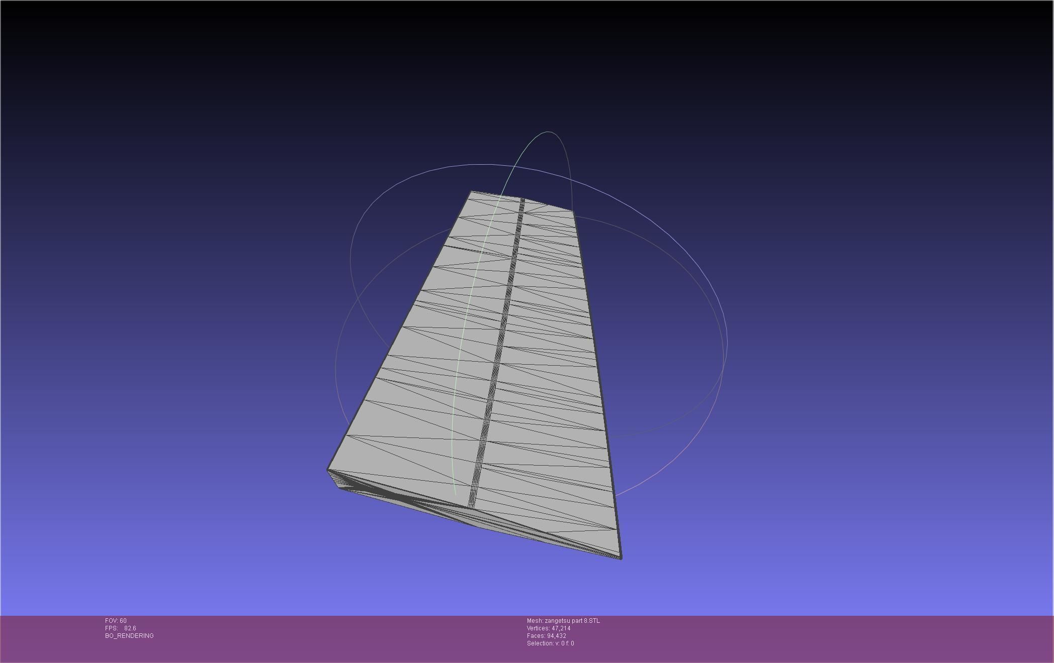 Bleach Ichigo Zangetsu Shikai Sword 3D print model_107