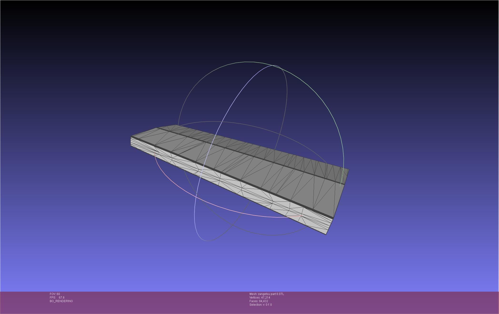 Bleach Ichigo Zangetsu Shikai Sword 3D print model_104