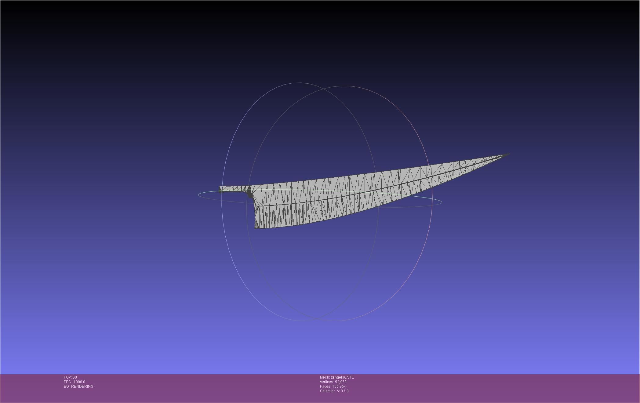 Bleach Ichigo Zangetsu Shikai Sword 3D print model_33