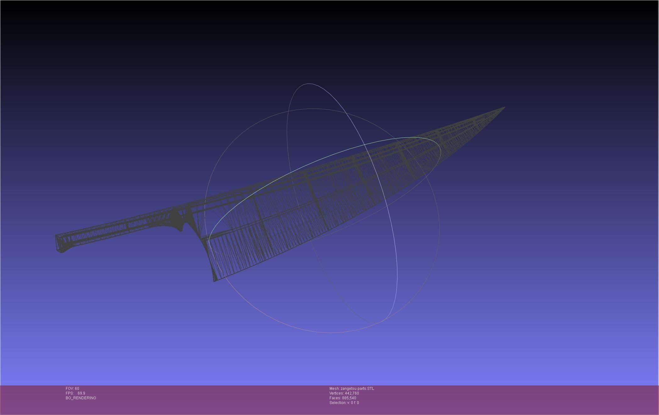 Bleach Ichigo Zangetsu Shikai Sword 3D print model_43