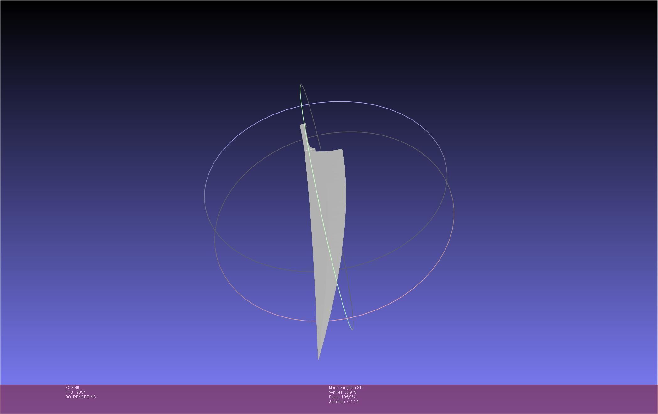 Bleach Ichigo Zangetsu Shikai Sword 3D print model_9