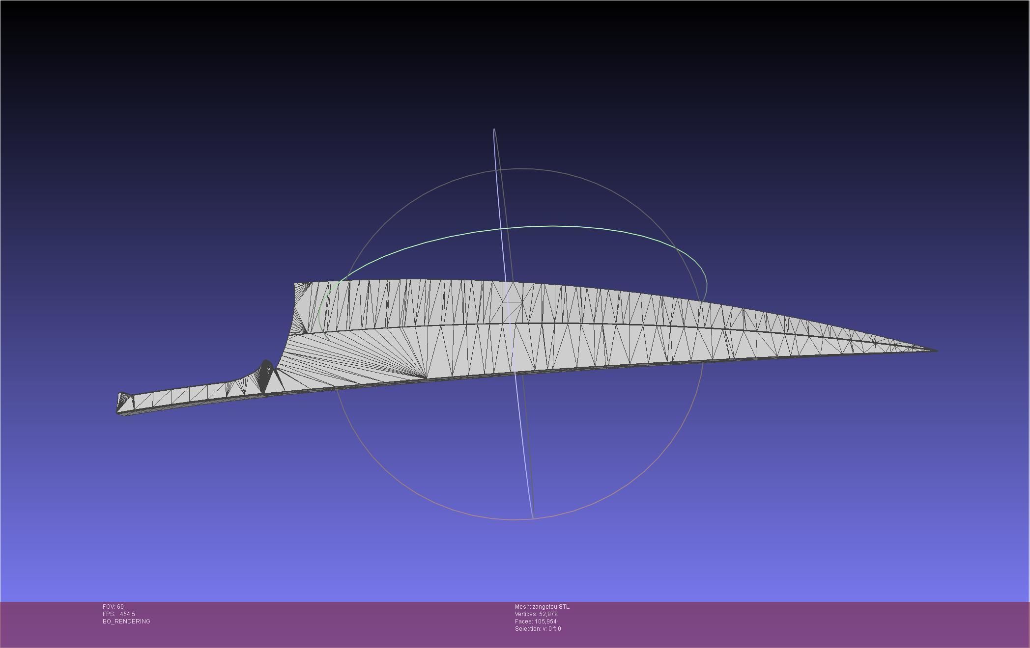 Bleach Ichigo Zangetsu Shikai Sword 3D print model_29