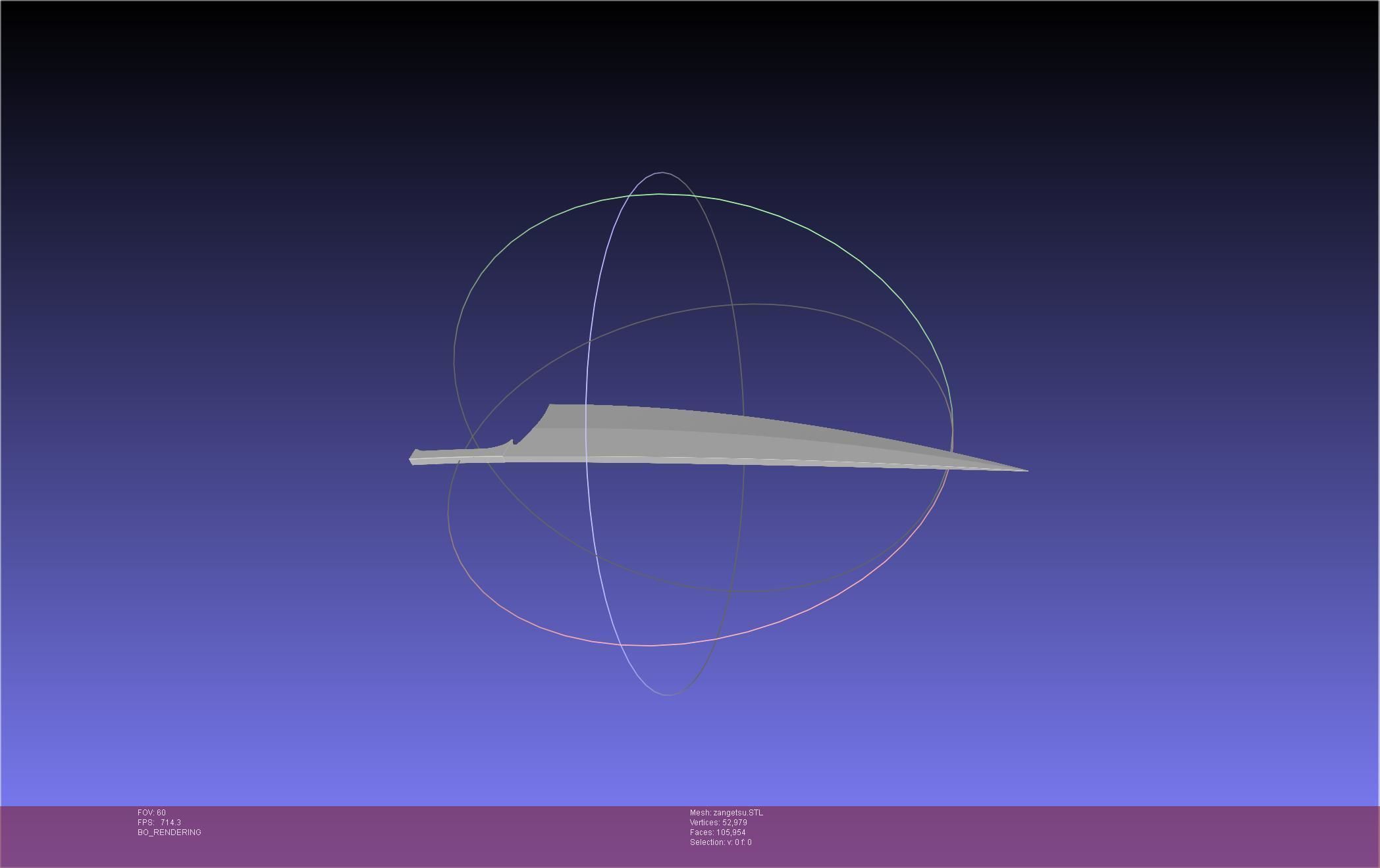 Bleach Ichigo Zangetsu Shikai Sword 3D print model_10