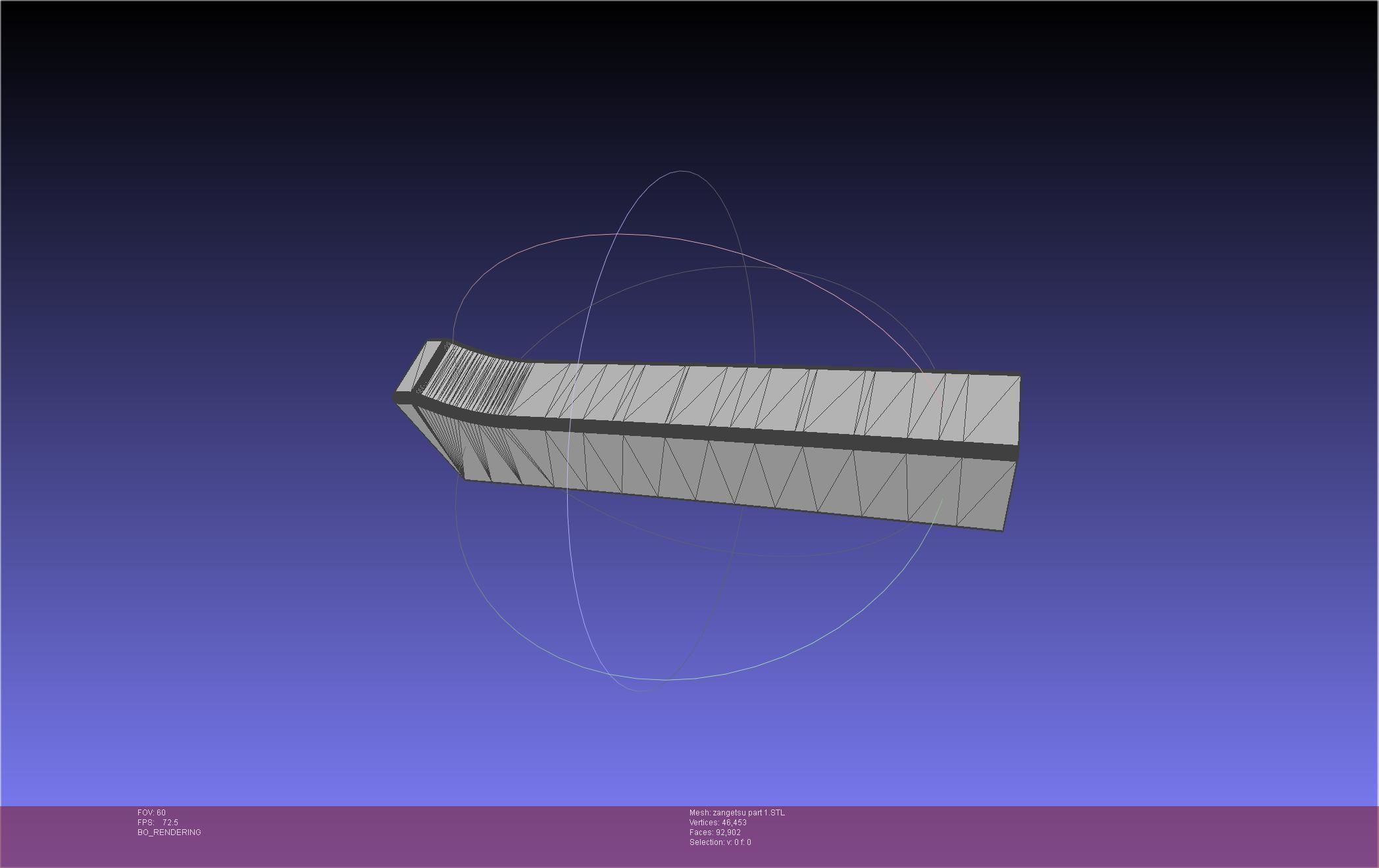 Bleach Ichigo Zangetsu Shikai Sword 3D print model_44