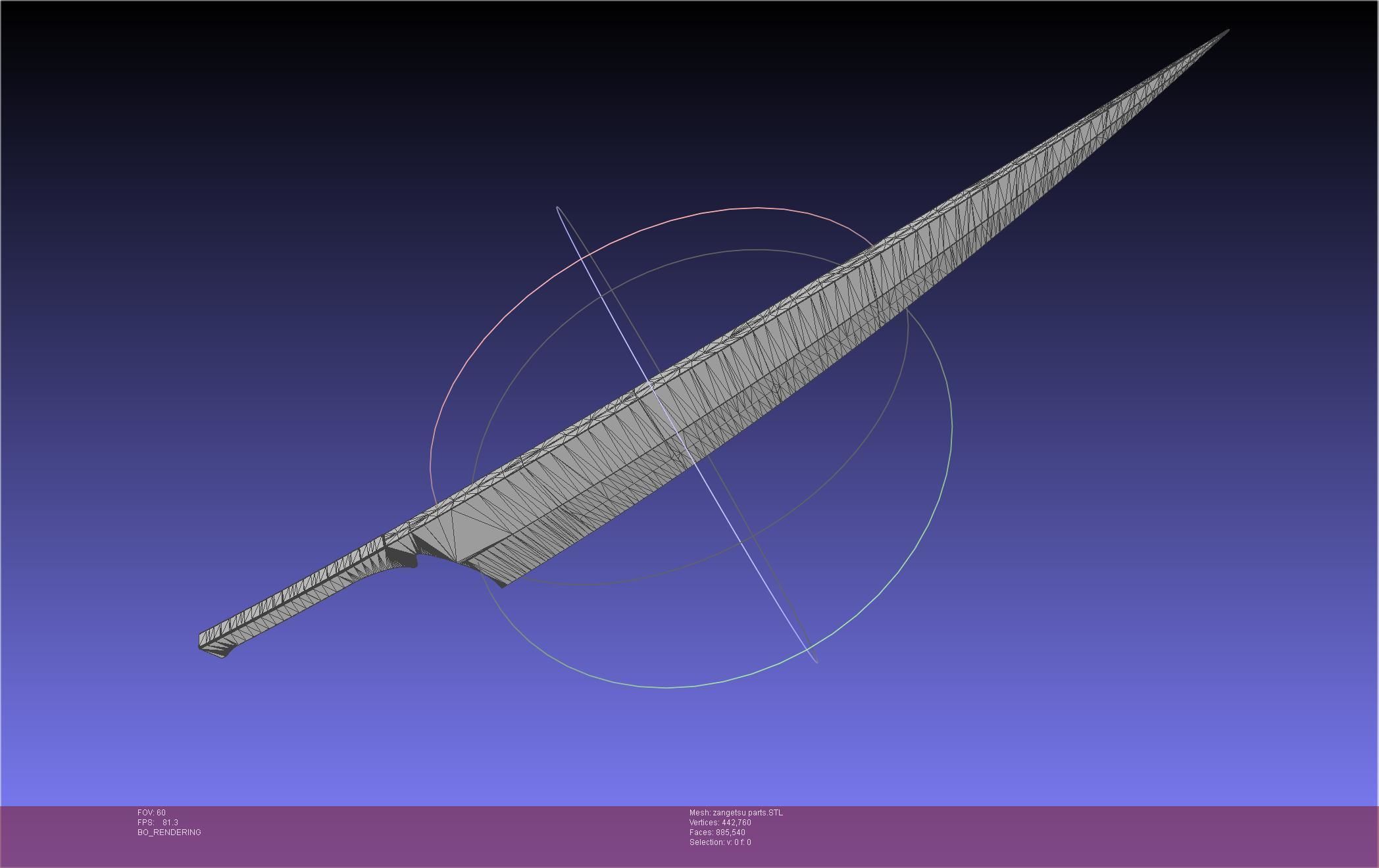 Bleach Ichigo Zangetsu Shikai Sword 3D print model_39