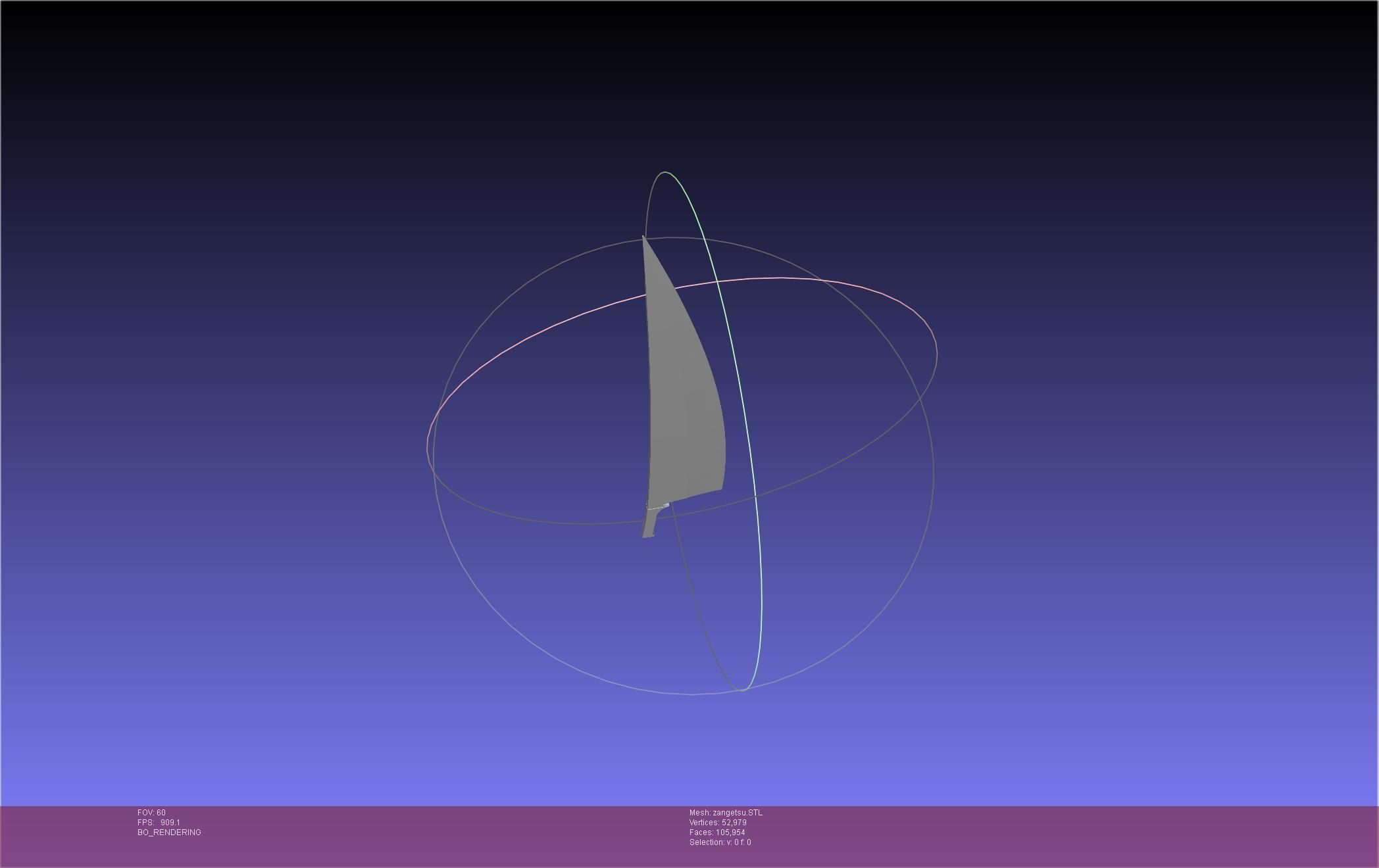 Bleach Ichigo Zangetsu Shikai Sword 3D print model_21